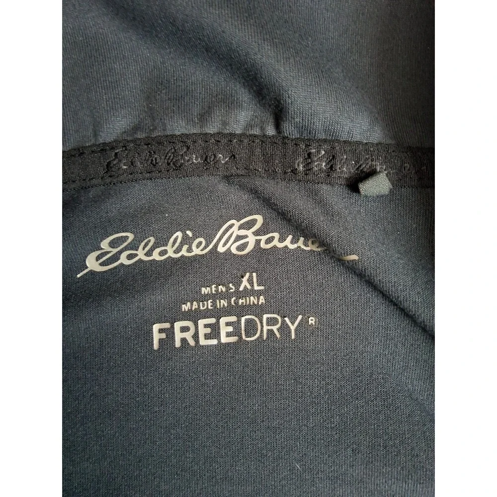 Eddie Bauer Mens XL‎ FreeDry Quarter Zip Pullover Gray Long Sleeve Golf Hiking